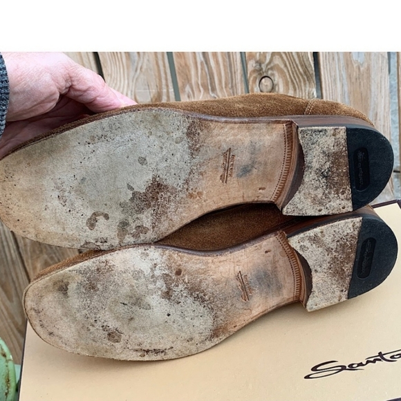 Santoni suede moccasins penny loafers men\'s main image 7